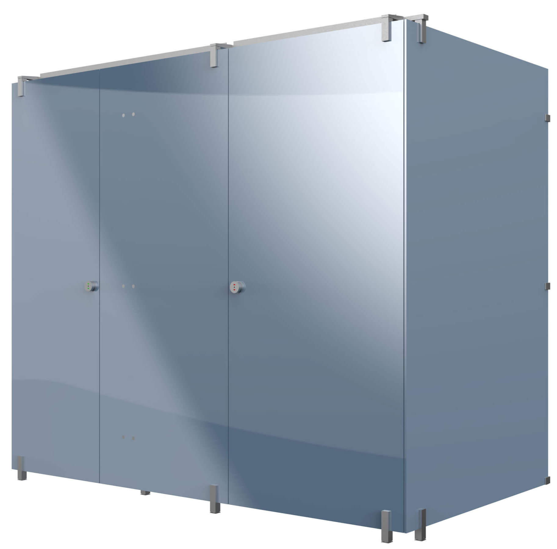 Glass Toilet Partitions - Bradley Lucent Series - Fast Partitions